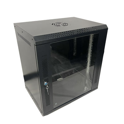 9U 12U Cabinet de puertas de red de montaje en la pared Rack 6U Server Rack Cabinet para sala de servidores
