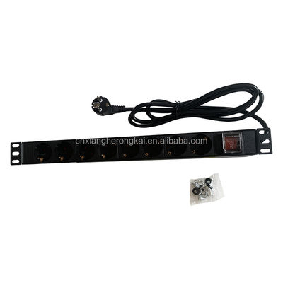 Seis vías y ocho vías Tipo francés PDU16A 250vc European Socket Rack Mount Servidor PDU inteligente