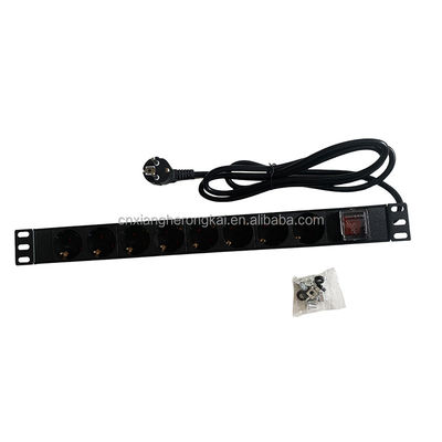 Seis vías y ocho vías Tipo francés PDU16A 250vc European Socket Rack Mount Servidor PDU inteligente