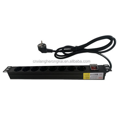 Seis vías y ocho vías Tipo francés PDU16A 250vc European Socket Rack Mount Servidor PDU inteligente