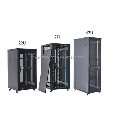 En stock 22U 27U 42U personalizable Sala de servidores de la red Conjunto de gabinete de rack de conmutación