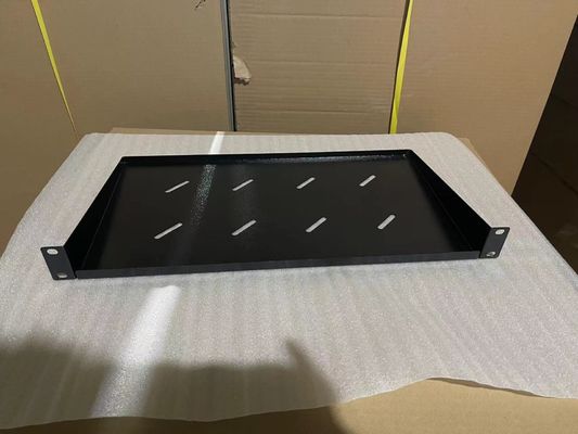 Tela de teclado con ventilación de acero laminado en frío de 1U SPCC para la bandeja de comunicación de montaje en bastidor