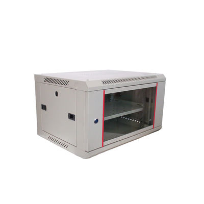 Sala de servidores de la red de gabinete de pared con ventiladores y OEM servidor 6U montaje de bastidor