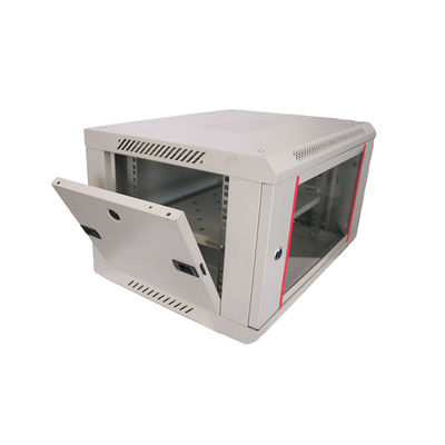 Sala de servidores de la red de gabinete de pared con ventiladores y OEM servidor 6U montaje de bastidor
