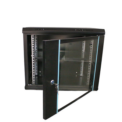 9U Data Center Server Rack Cabinet hecho de acero laminado en frío SPCC para red de oficina