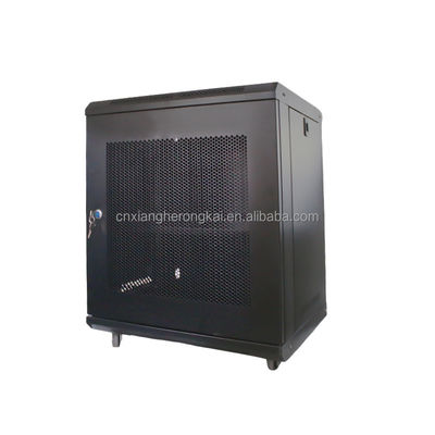 Dos llaves de bloqueo 12U Red montada en la pared CCTV Server Rack Cabinet para el Proyecto CCTV