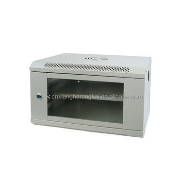 Mini Servidor Puerta de cristal de rack pequeña DDF 6U montaje en la pared gabinete de red para la caja de la pared de datos