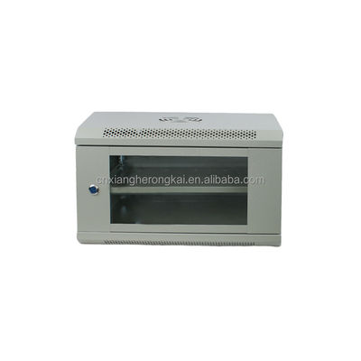 Mini Servidor Puerta de cristal de rack pequeña DDF 6U montaje en la pared gabinete de red para la caja de la pared de datos