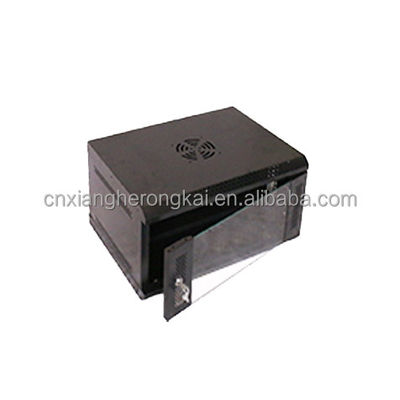 Cabinet de estante negro SPCC Cabinet de red de montaje de pared de acero laminado en frío