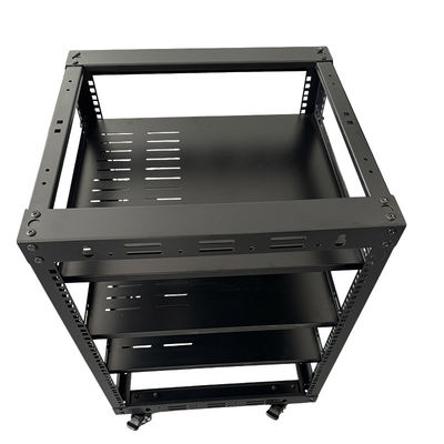 12u Servidor de soporte de doble remachado 19' soporte de montaje de soporte de soporte con SPCC acero laminado en frío