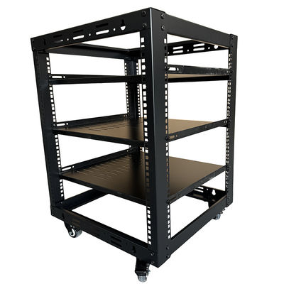 12u Servidor de soporte de doble remachado 19' soporte de montaje de soporte de soporte con SPCC acero laminado en frío