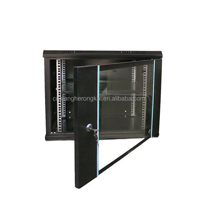 Productos de stock 9u 4u 6u 9u 12u gabinete de red plano servidor gabinete de rack montado en la pared