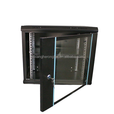 Productos de stock 9u 4u 6u 9u 12u gabinete de red plano servidor gabinete de rack montado en la pared
